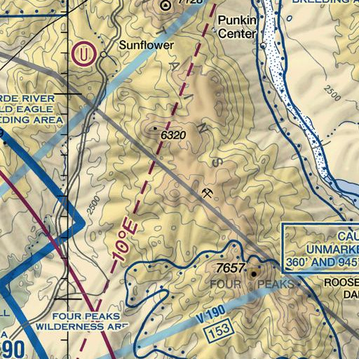 FAA VFR chart of Pine Mountain Trail, AZ