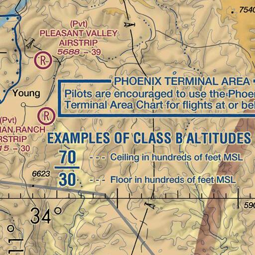 FAA VFR chart of Pine Spring, AZ