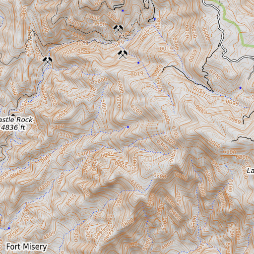OpenTopoMap map of Pine Spring, AZ