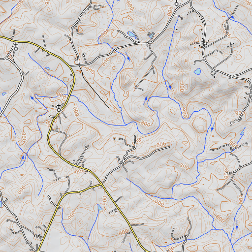 OpenTopoMap map of Silver Creek, GA