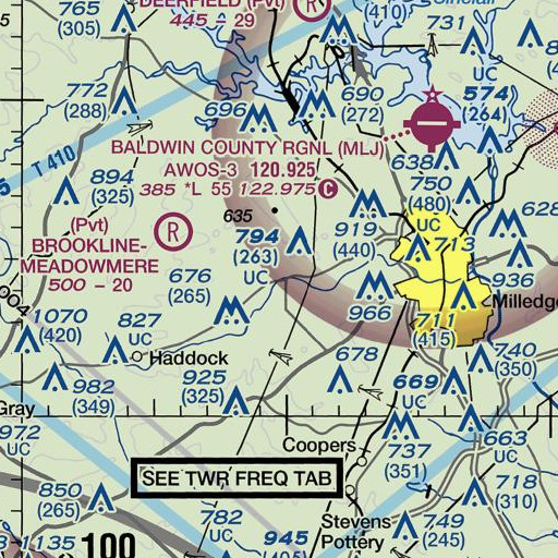 FAA VFR chart of Watson Creek, GA
