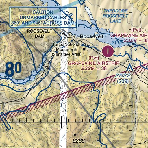 FAA VFR chart of Pinyon Mountain, AZ