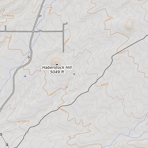 OpenTopoMap map of Costello Spring, AZ