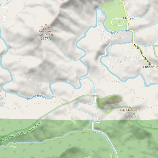 OpenStreetMap map of Rock Creek, GA