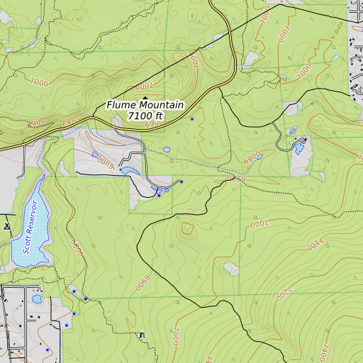 OpenTopoMap map of Porter Spring, AZ