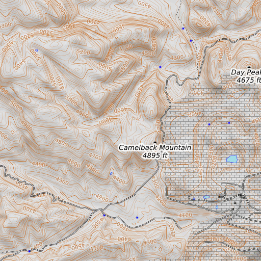 OpenTopoMap map of Potato Patch, AZ