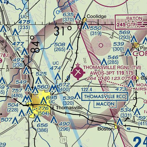 FAA VFR chart of Dillon, GA