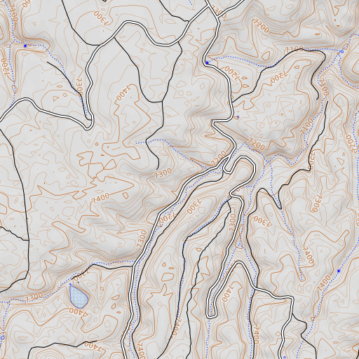 OpenTopoMap map of Poverty Flat, AZ