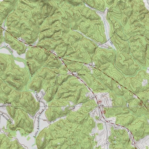 USGS 24K topo map of Emma, GA