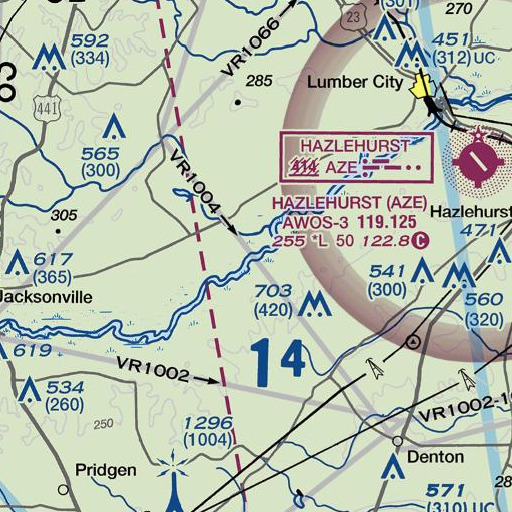 FAA VFR chart of Haddock Landing, GA