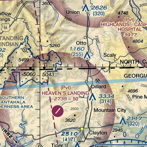 FAA VFR chart of Hog Mountain, GA