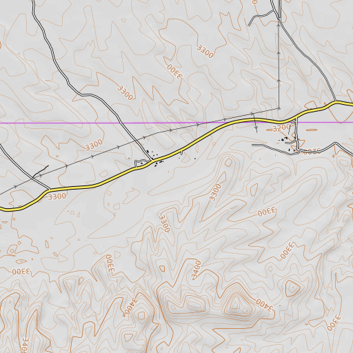 OpenTopoMap map of Proctor Wash, AZ