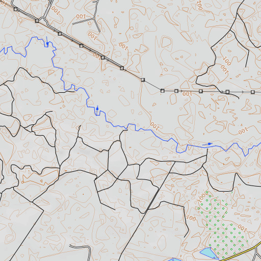 OpenTopoMap map of Jacobsons Landing, GA