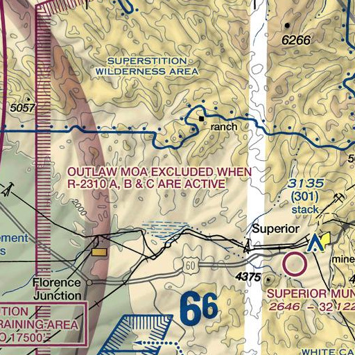 FAA VFR chart of Quail Spring, AZ