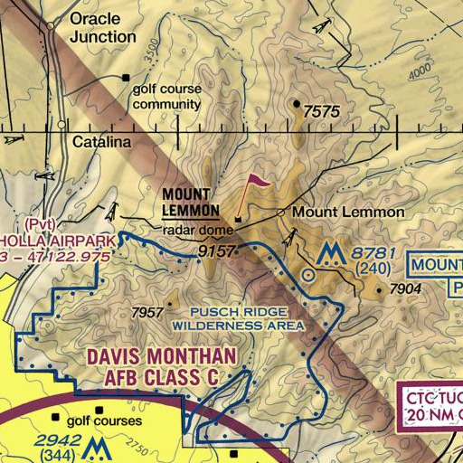 FAA VFR chart of Quartzite Spring, AZ