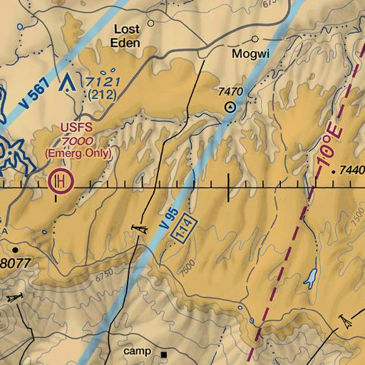 FAA VFR chart of Quien Sabe Spring, AZ