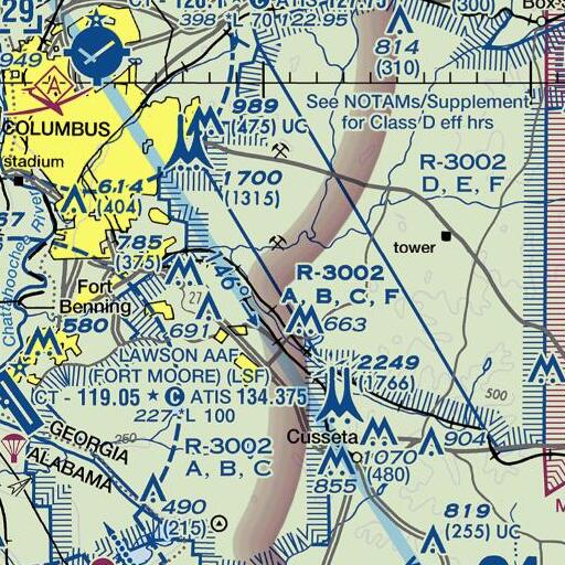 FAA VFR chart of Wadsworth Hill, GA