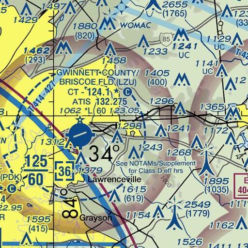 FAA VFR chart of Dacula High School, GA