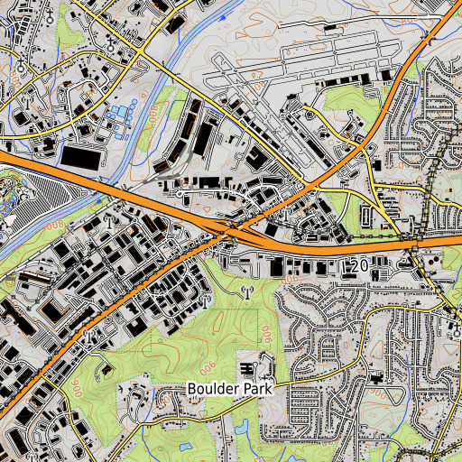 OpenTopoMap map of Interchange 14, GA