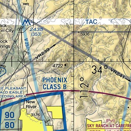 FAA VFR chart of Red Mountain, AZ