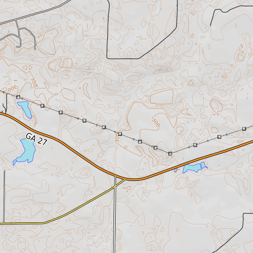 OpenTopoMap map of New Leonard Spring, GA