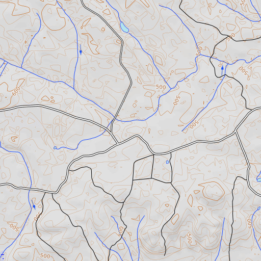 OpenTopoMap map of Faust Cemetery, GA