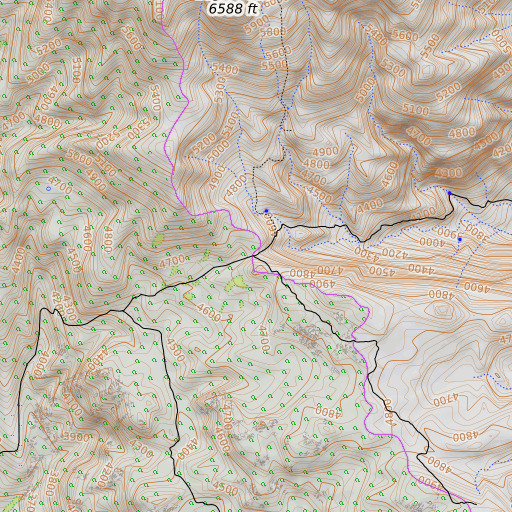 OpenTopoMap map of Reno Pass, AZ