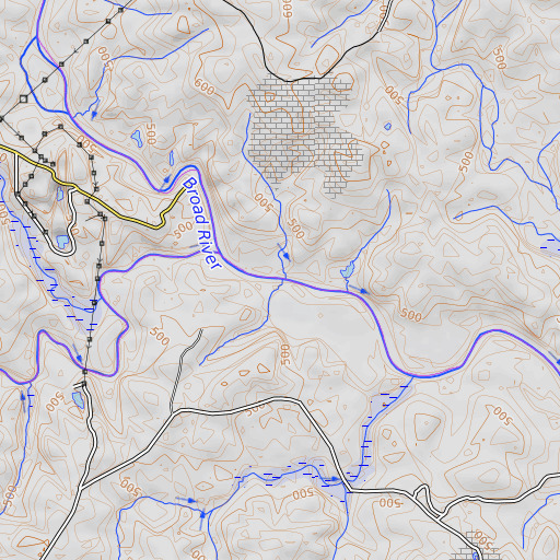 OpenTopoMap map of Martins Ferry (historical), GA