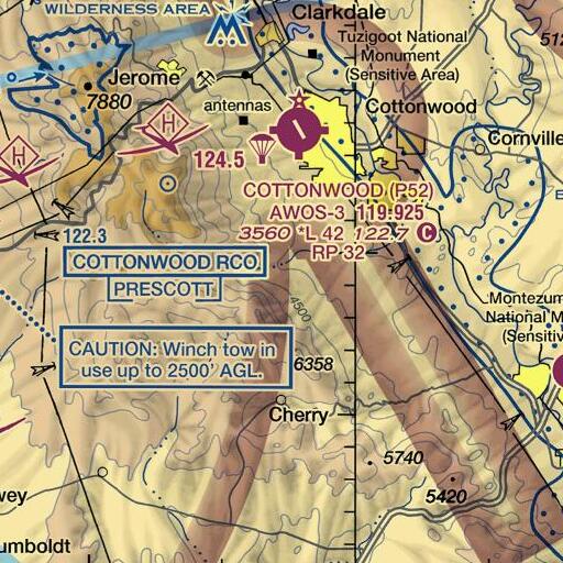 FAA VFR chart of Rock Spring, AZ