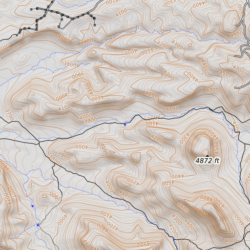 OpenTopoMap map of Cottonwood Spring, AZ