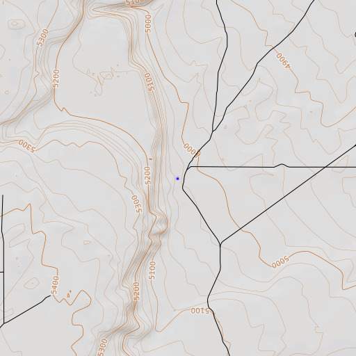 OpenTopoMap map of Roden Spring, AZ