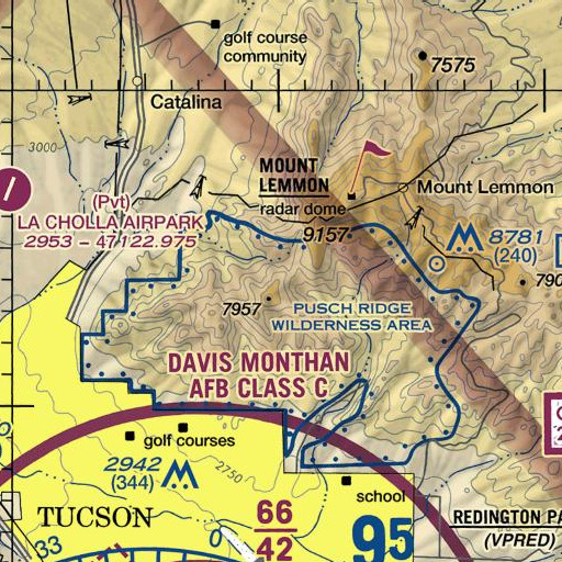FAA VFR chart of Romero Pass, AZ
