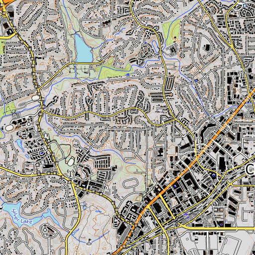 OpenTopoMap map of Murphy Chandler Dam, GA