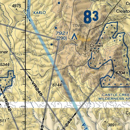 FAA VFR chart of Rush Spring, AZ