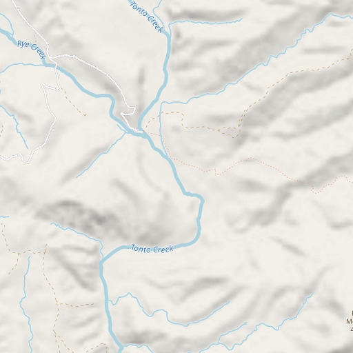 OpenStreetMap map of Rye Creek, AZ
