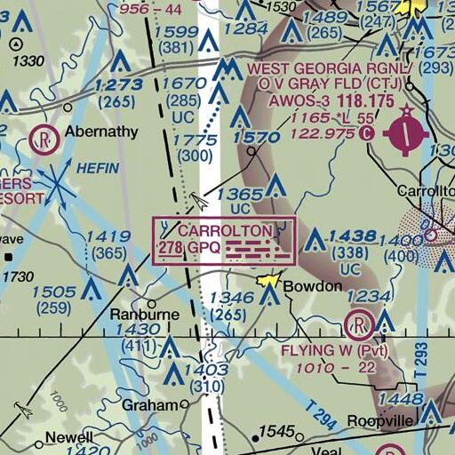 FAA VFR chart of Stitcher Lake, GA