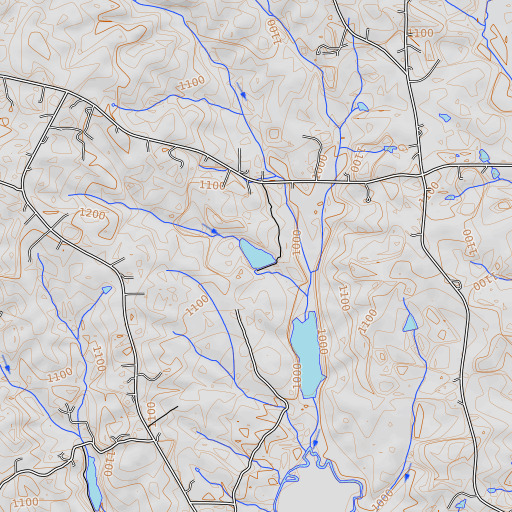 OpenTopoMap map of Stitcher Lake, GA