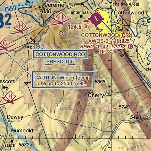 FAA VFR chart of Salmon Lake Spring, AZ