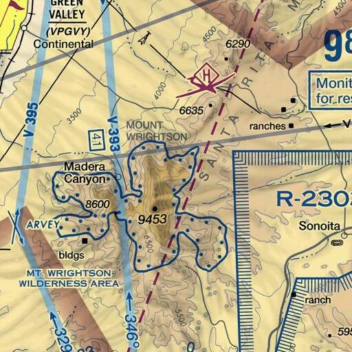 FAA VFR chart of Sawmill Spring, AZ