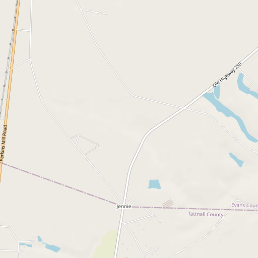 OpenStreetMap map of Griners Lake Dam, GA