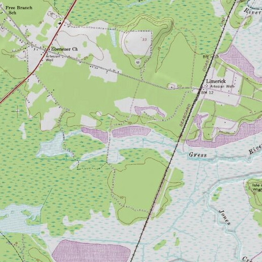 USGS 24K topo map of Trophy Lake, GA