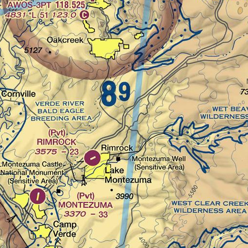 FAA VFR chart of Sedona Interchange, AZ