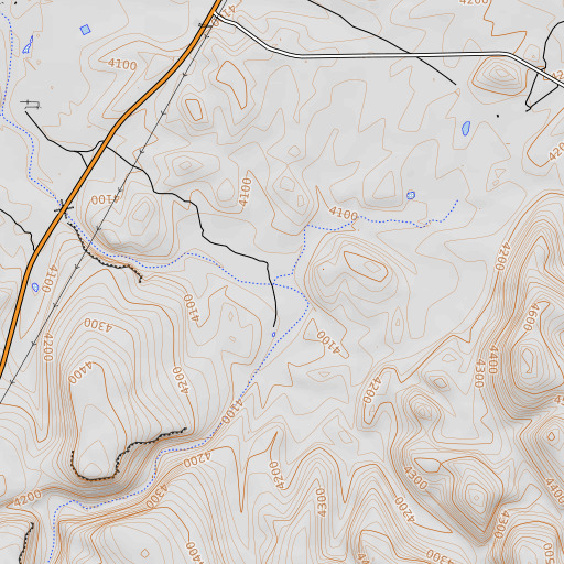 OpenTopoMap map of Sheppard Wash, AZ