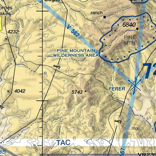 FAA VFR chart of Shirttail Spring, AZ
