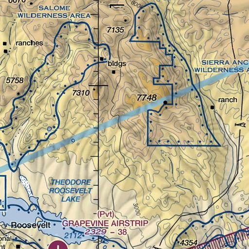 FAA VFR chart of Sierra Ancha Experimental Forest, AZ