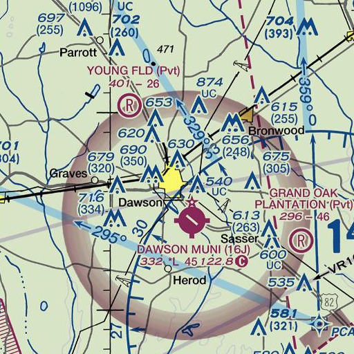 FAA VFR chart of Terrell Junior High School, GA