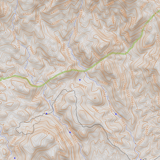 OpenTopoMap map of Soda Spring Number One, AZ