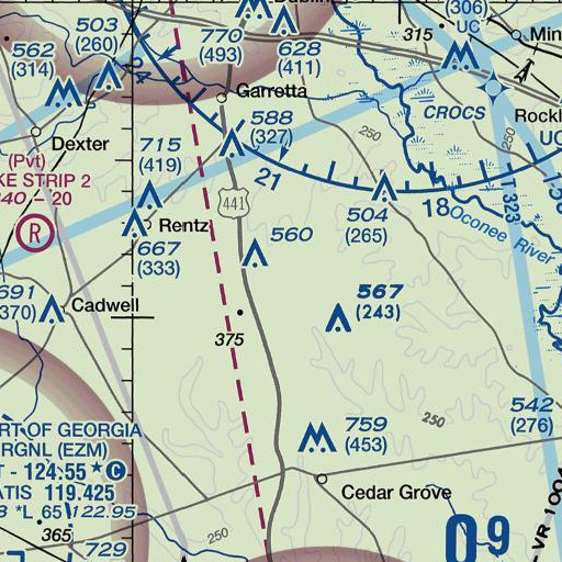 FAA VFR chart of Grinstead School (historical), GA