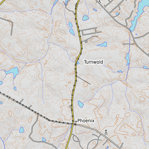OpenTopoMap map of Phoenix School (historical), GA