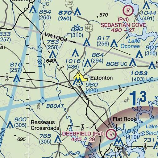 FAA VFR chart of Uncle Remus Museum, GA
